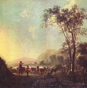Aelbert Cuyp, Landscape with herdsman and cattle